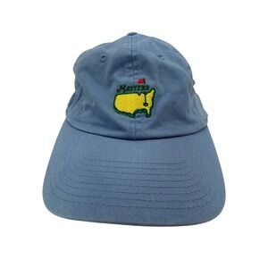 Masters Golf American Needle Hat Unisex OS Light Blue Embroidered Dad Cap